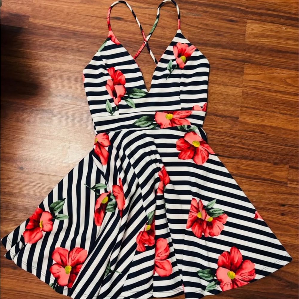 Floral Striped Dress